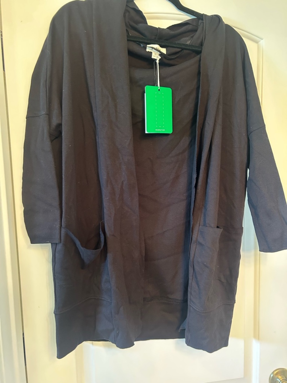Pact Open-Front Cardigan - Black